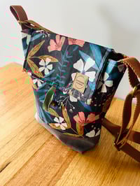 Image 4 of Fabric Shoulder Bag - Blue/Rust/Pink Shades