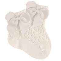 Image 2 of Open knit ankle bow socks 