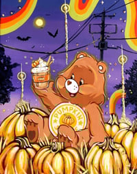 Pumpkin Spice Carebear - Original Canvas 