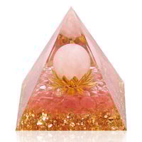 Image 1 of Crystal Lotus Pyramid 80mm