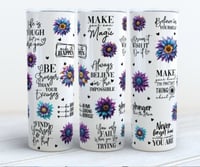 Image 1 of Positive Affirmation 20oz Tumbler Purple