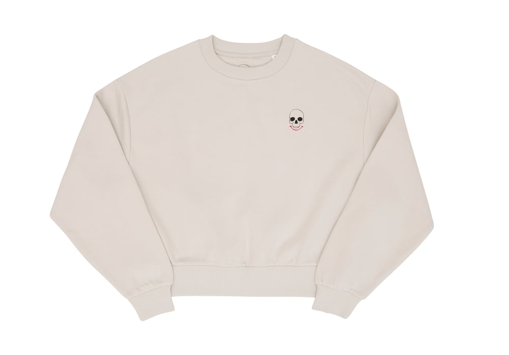 3 Skull Women's Bone Croped Baggy Sweat (Recycled)