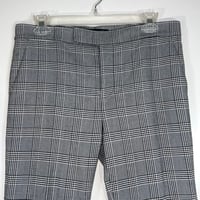 Image 4 of ZARA gray plaid crop pants