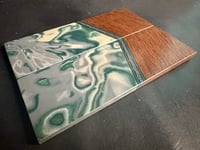 Image 3 of Crosscut Micarta & Green Burl G10 Segmented Knife Scales