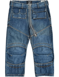 Image 1 of Cabane de Zucca Asymmetrical Zipper Fly Denim Shorts - 33