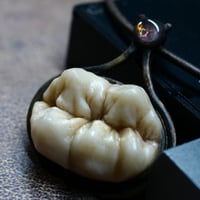 Image 6 of Demons Wisdom Tooth Pendant - glow in the dark brimstone, OOAK