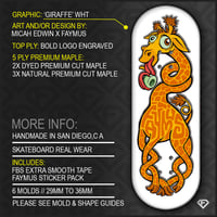 Image 1 of 'GIRAFFE’ WHITE + FBS EXTRA SMOOTH TAPE & FAYMUS STICKER PACK