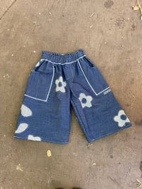 Image 1 of BLUE FLEURS JORTS