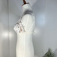 Image 4 of FOR LOVE AND LEMONS white and beige skivvies hook front bralette