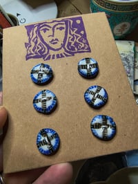 Image 5 of Cross Pattern Buttons set of 6  1.4cm diameter 