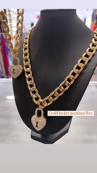 Gold locket necklace 