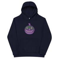Image 6 of Youth Hoodie - Jack O Lantern Retro Purple Glow