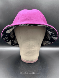 Image 3 of Purple Wool Blend Hat With Gothic Lining 