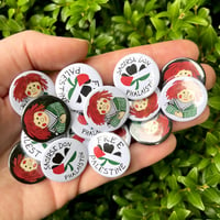 Image 1 of Free Palestine and Bosco Keffiyeh Badges