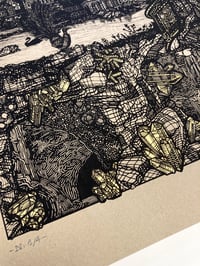 Image 3 of "La Conférence des Oiseaux" - Kraft 350gr- NOIR & OR-