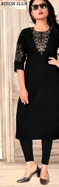 Image 3 of KSV8108-1 Pc Soft Rayon Slub Kurthi