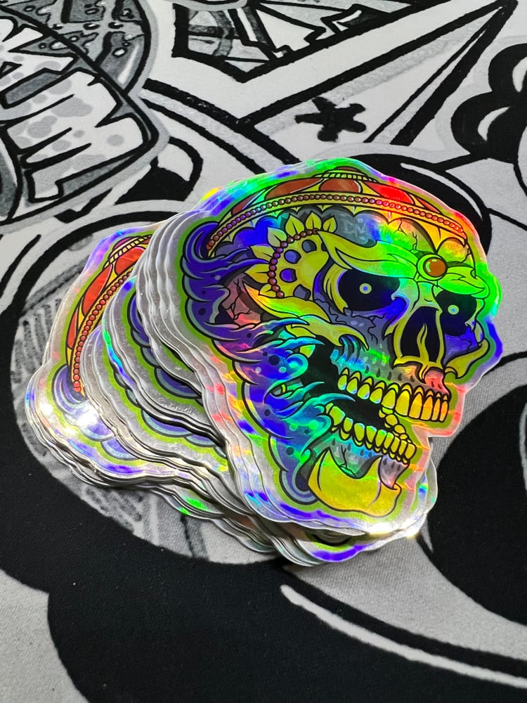 DMT Ornamental Sull Holographic Stickers