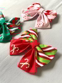 Image 3 of Candy Cane Sailor Bow / Bow Tie