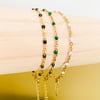 C H L O É | Bracelet chaîne fine & petites perles colorées