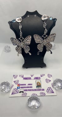 Image 3 of Butterfly Drop Earrings 