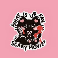 Image 3 of Scary Movie Cat Vinyl Sticker
