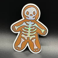 Image 1 of Gingerbread Cookie Skeleton Sticker