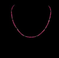 Image 1 of Ruby and Black Obsidian Choker