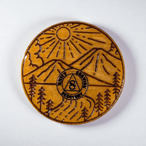 Image of Personalized Wooden Sobriety Coin: AA / NA Anniversary Gift