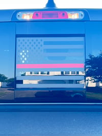 Image 3 of 2019+ Ram Sliding Window Thin Line American Flag