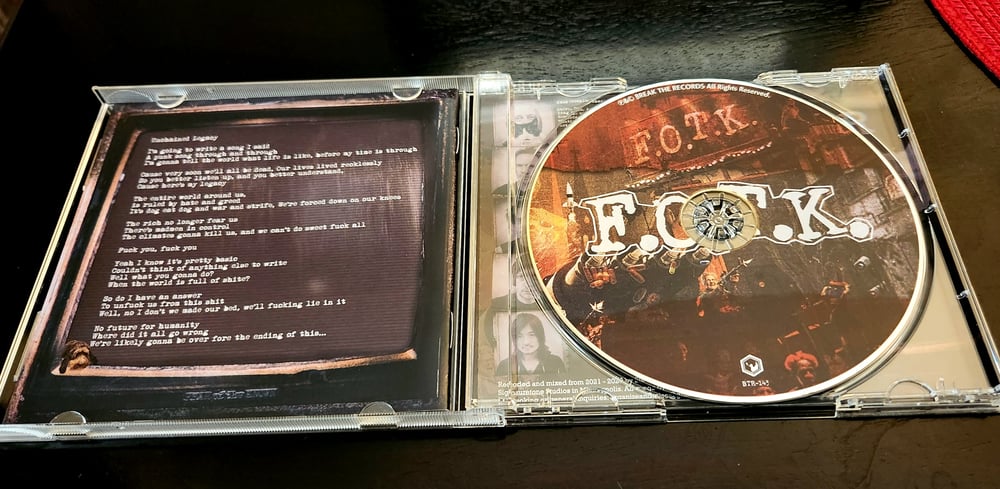 FEAR OF THE KNOWN "The Last Song" 12" and CD