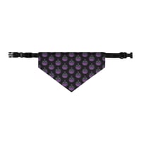 Image 4 of Pet bandana collar - Jack O Lantern Retro Purple Glow