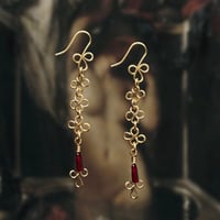 Image 4 of GARNET SIGIL EARRINGS 1.0
