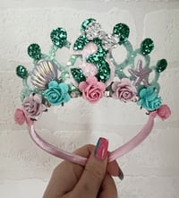 Image 2 of Teal And Green Mermaid Tiara