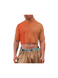 Image 1 of Transparent orange crop top