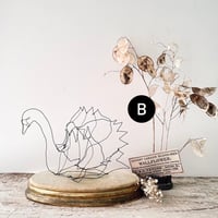 Image 3 of Wire swan sculptures