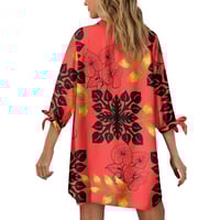 Image 2 of Women's Button Up 3/4 Sleeve Anthurium Shirt