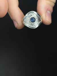 Image 1 of Sapphire Stardust saddle ring | size 10