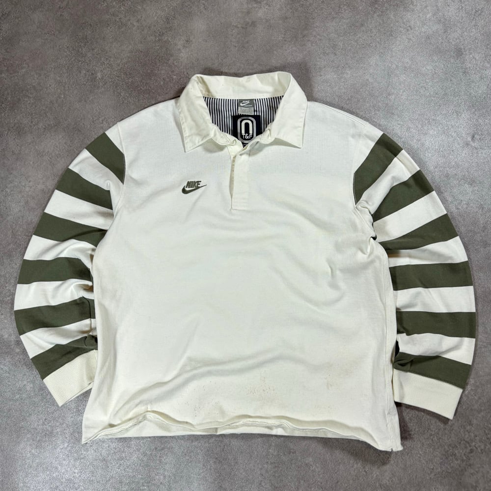 Image of Nike Long Sleeve Polo Shirt, Size Large