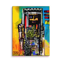 Kings Man.  By, Jason Orr.  Original Colors/Black Sides. 18" x 24" x 1.25" thick Canvas 2025