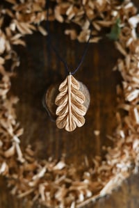 Image 7 of Oak Leaf Pendant Necklace