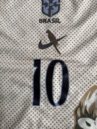 Image 4 of     Brazil Special Edition Jersey – Neymar Jr #10 (Beige/Gold Design)