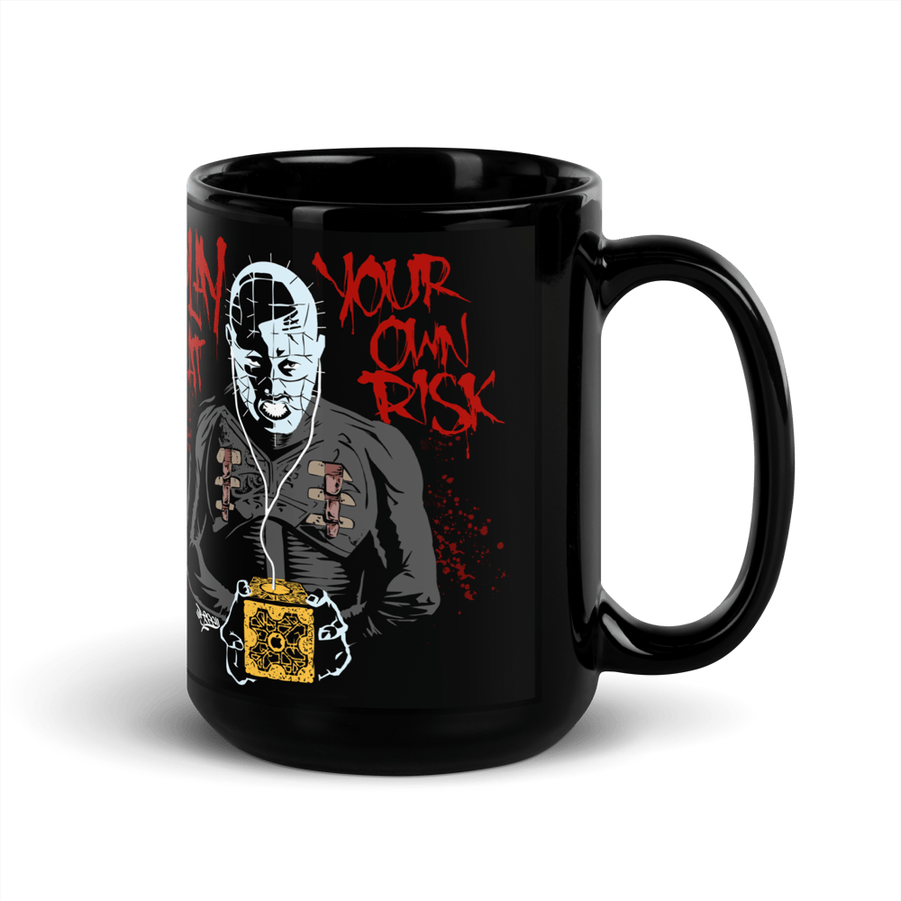 Play At Your Own Risk - Black Glossy Mug