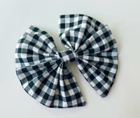 Image 1 of Black & White Gingham | Genevieve Clip 