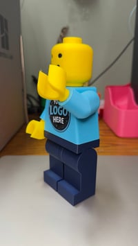 Image 3 of Custom Brick Style Mega Figure – Custom Business Mascot - 3D Printed Gift