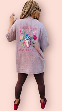 Image 2 of "God Turned Broken Pieces into a Masterpiece" Cotton T-Shirt 