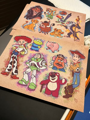 Image of 11”x14” Disney Inspired Tattoo Flash 10 Sheet Set
