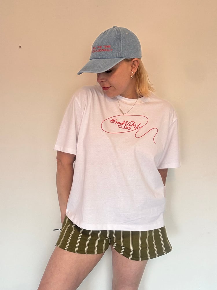 Image of Cowgirl era/good vibes club boxy tee 
