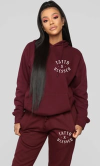 25% off!!! BURGUNDY Tattd&blessed JOGGER SET!!! 🤎