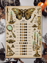Image 2 of LUNAR CALENDAR PRINT 2025