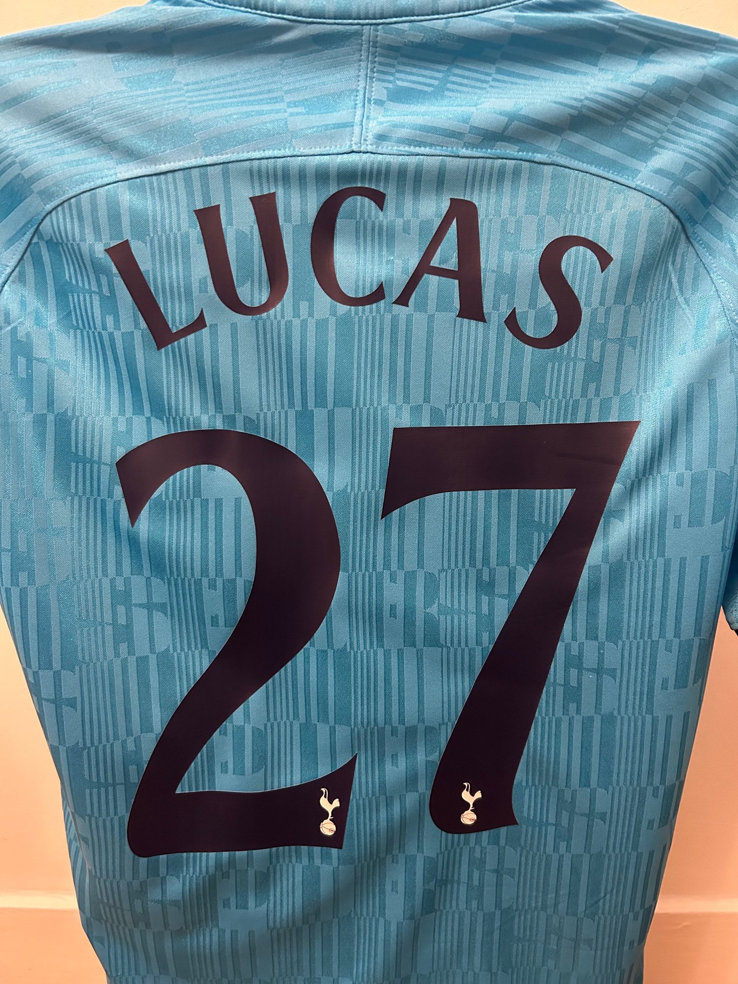 Image of Tottenham Hotspur “LUCAS 27” 2019/20 Third Shirt + UCL patches (M)